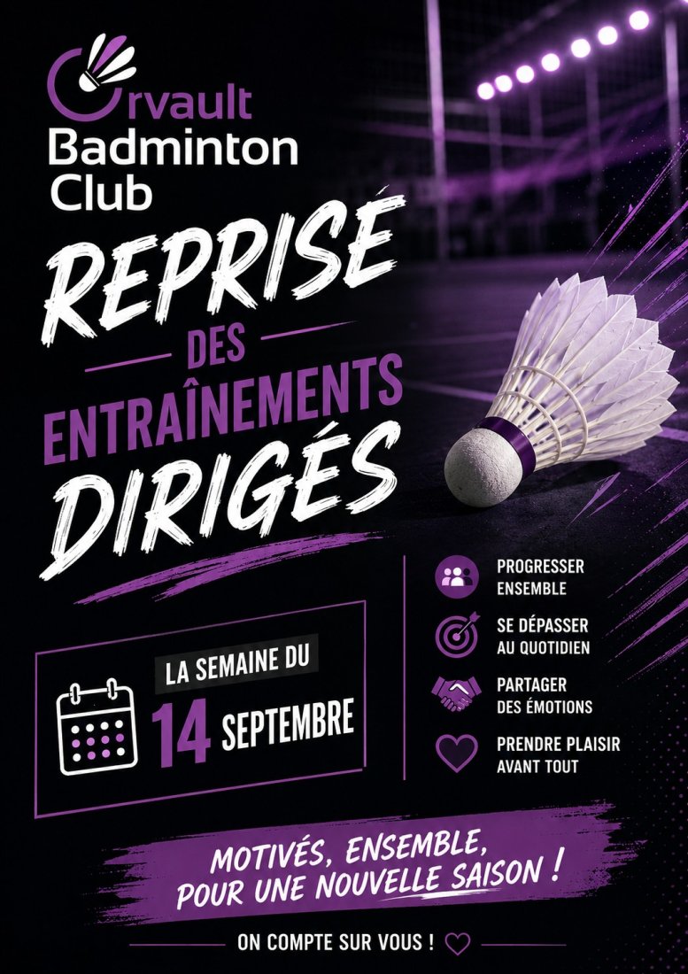 Reprise des entrainements